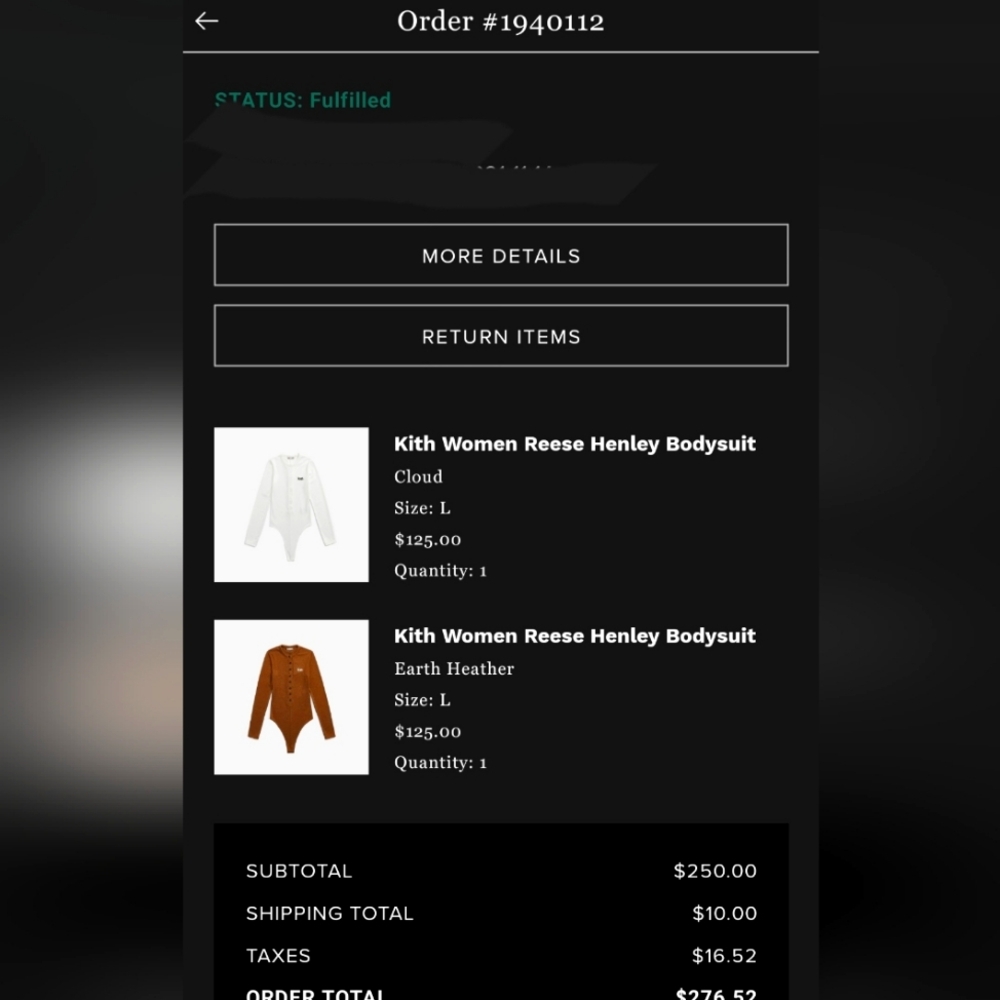 New Kith women reese Henley bodysuit